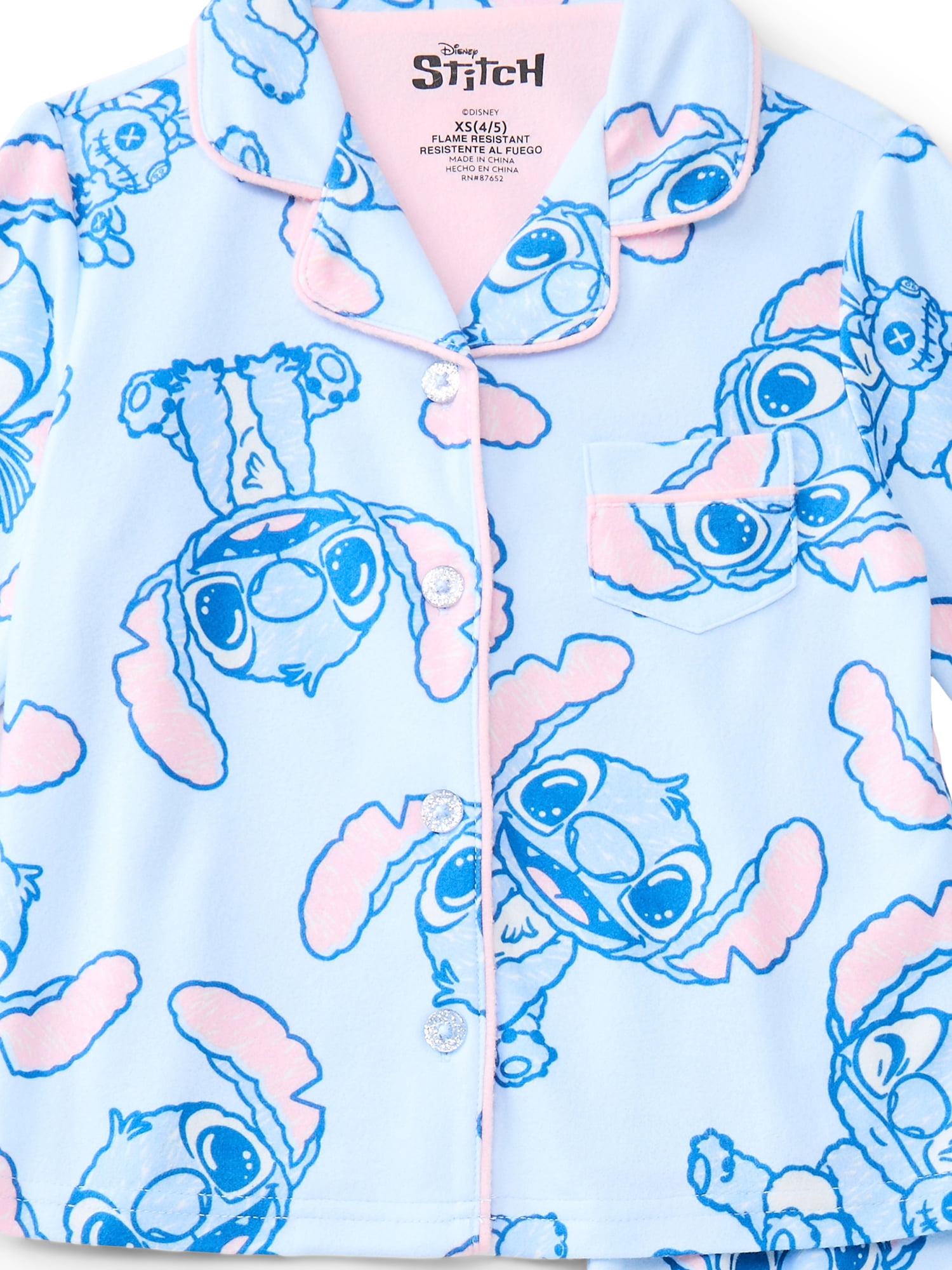 Lilo & Stitch Girls Coat and Pants Pajama Set, 2-Piece, Sizes 4-12