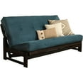thumbnail image 4 of HomeStock Lakefront Luxury Full Size Futon Frame Set in Reclaimed Mocha Finish, Futon Frame with Mattress, Straight Arm, Versatile and Convertible Design Futon Frame for All Spaces-Color:Suede Navy, 4 of 10