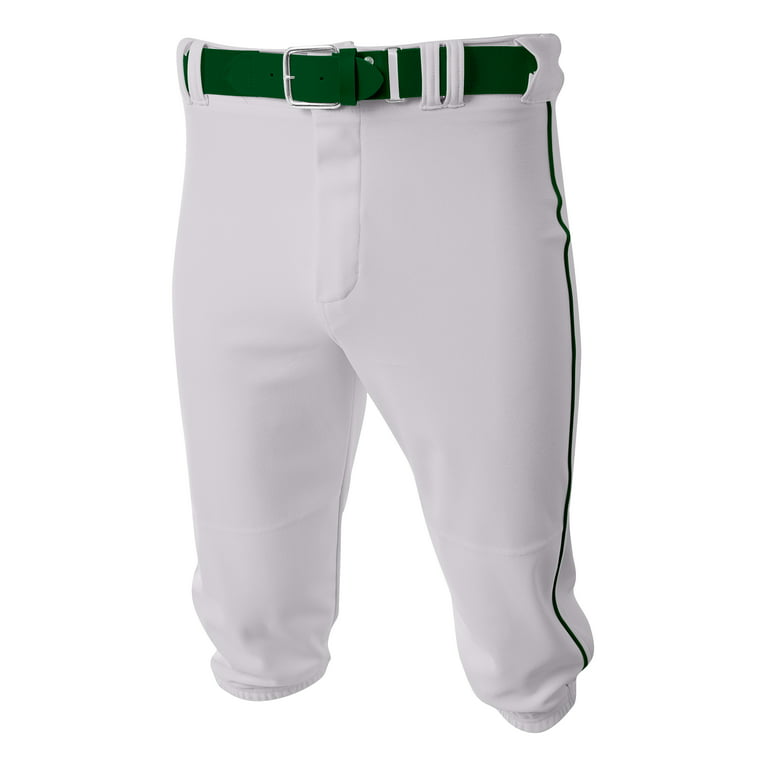 A4 Baseball Knicker Pant For Men in White/Forest