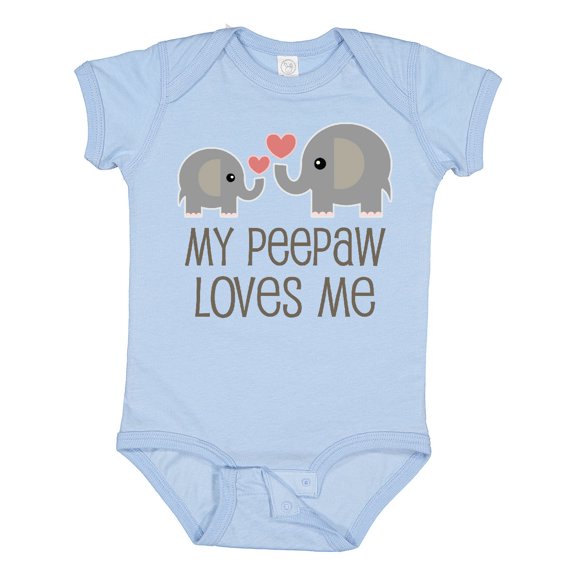 Inktastic My Peepaw Loves Me Grandchild Boys or Girls Baby Bodysuit