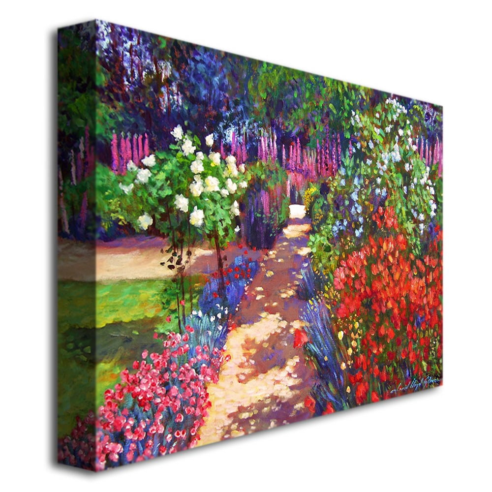 Trademark Art "Romantic Garden Walk" Canvas Wall Art by David Lloyd Glover