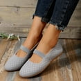 thumbnail image 5 of Summer Saving Clearance! Itsun Womens Dress Shoes Womens Solid Color Round-Toe Flats Shoes Lightweight Soft Sneakers Casual Shoe Gray US Size 6, 5 of 5