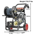 thumbnail image 2 of 4400PSI Gas Pressure Washer with Hose Reel, One-Button Start 296cc 15HP 4-Cycle Engine, 4.0 GPM Heavy Duty Power Washer with 50FT 3/8" Hose, Spray Gun & Wand, 5 Quick Connect Nozzles, 2 of 11