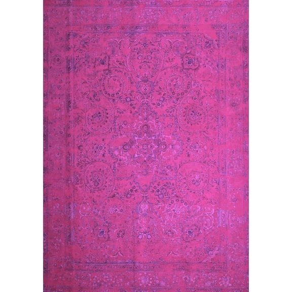 Ahgly Company Indoor Rectangle Persian Purple Bohemian Area Rugs, 5' x 7'