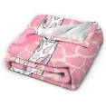 thumbnail image 3 of Cute Giraffe Blankets and Pink Throws Fleece Blankets Decorative for Girls Giraffe Lovers Gift Home Decorative Living Room Sofa Hug Plush Soft Bedding Nap Cozy Blanket 40"x50", 3 of 6