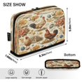 thumbnail image 3 of Standing Pencil Case with Base Large Capacity Stationery Pouch Pen Bag with Zipper for Women Men Vintage Flowers and Hens, 3 of 7