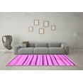 thumbnail image 3 of Ahgly Company Indoor Round Solid Purple Modern Area Rugs, 6' Round, 3 of 4