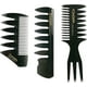 thumbnail image 1 of 3pcs Mens Styling Comb, Men Wide Tooth Comb Black Hair Comb Pompadour Comb Curl Wet Comb, 1 of 5