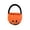 #2611-Orange, variant on Cevemin 6 Pcs Halloween Devil Pirate Felt Handled Basket Pack Double Theme Mischievous Face Skull Crossbones Treat Candy Bag for Party Festive Goodie Bag Indoor Halloween Supply