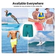 thumbnail image 6 of Sigee Blue Green Glitter Print Mens Swim Trunks with Compression Liner Quick Dry Swim Stretch Beach Shorts with Pockets,S-3XL, 6 of 7