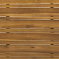 thumbnail image 6 of GDF Studio Allegra Outdoor Acacia Wood and Wicker Loveseat and Coffee Table Set with Cushions, Teak, Mixed Brown, Beige, 6 of 13