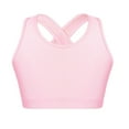 thumbnail image 2 of Alvivi Kids Girls Yoga Sport Bra Top U Neck Shoulder Straps Cross Crop Tops 4-16 Pink 10, 2 of 5