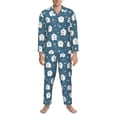 thumbnail image 3 of Picia Christmas sheep Pattern Men’s Long-Sleeve Sleepwear Set - Soft 2-Piece Loungewear with Pockets, Comfy PJs for Relaxing Nights-Large, 3 of 7