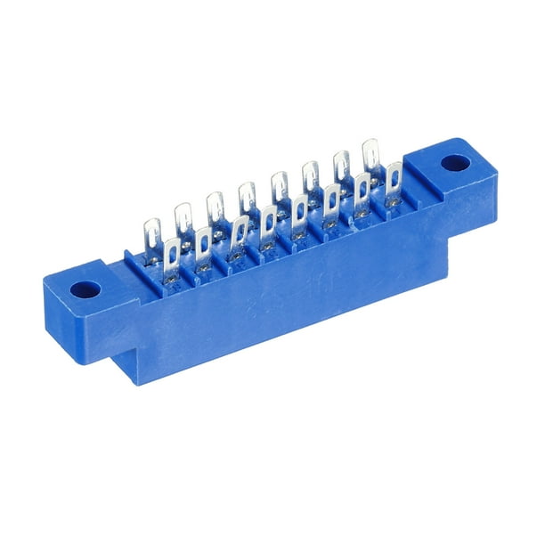 Card Edge Connector Blue Socket 16 Pin Solder Eyelet 3.96mm Pitch for