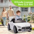 thumbnail image 3 of JIMUPARK 12V Licensed Mercedes-Benz CLS 350 Kids Ride On w/Remote Control,Music, Bluetooth, LED Lights, Slow Start, Spring Suspension, Electric Cars Toys for Toddlers Boys Girls Aged 2+, White, 3 of 9