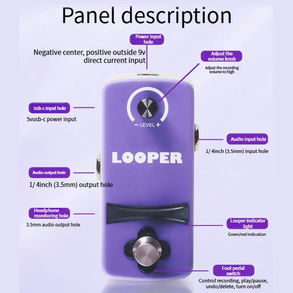 Small Guitar Effect Looper Ideal for Traveling Musicians and Loop Recording