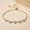 Gold, variant on Adjustable 5 Hearts Bracelet with Simulated Diamonds Daily Wear Jewelry Gift on Birthday Anniversary Christmas Valentines’ Day Mother’s Day