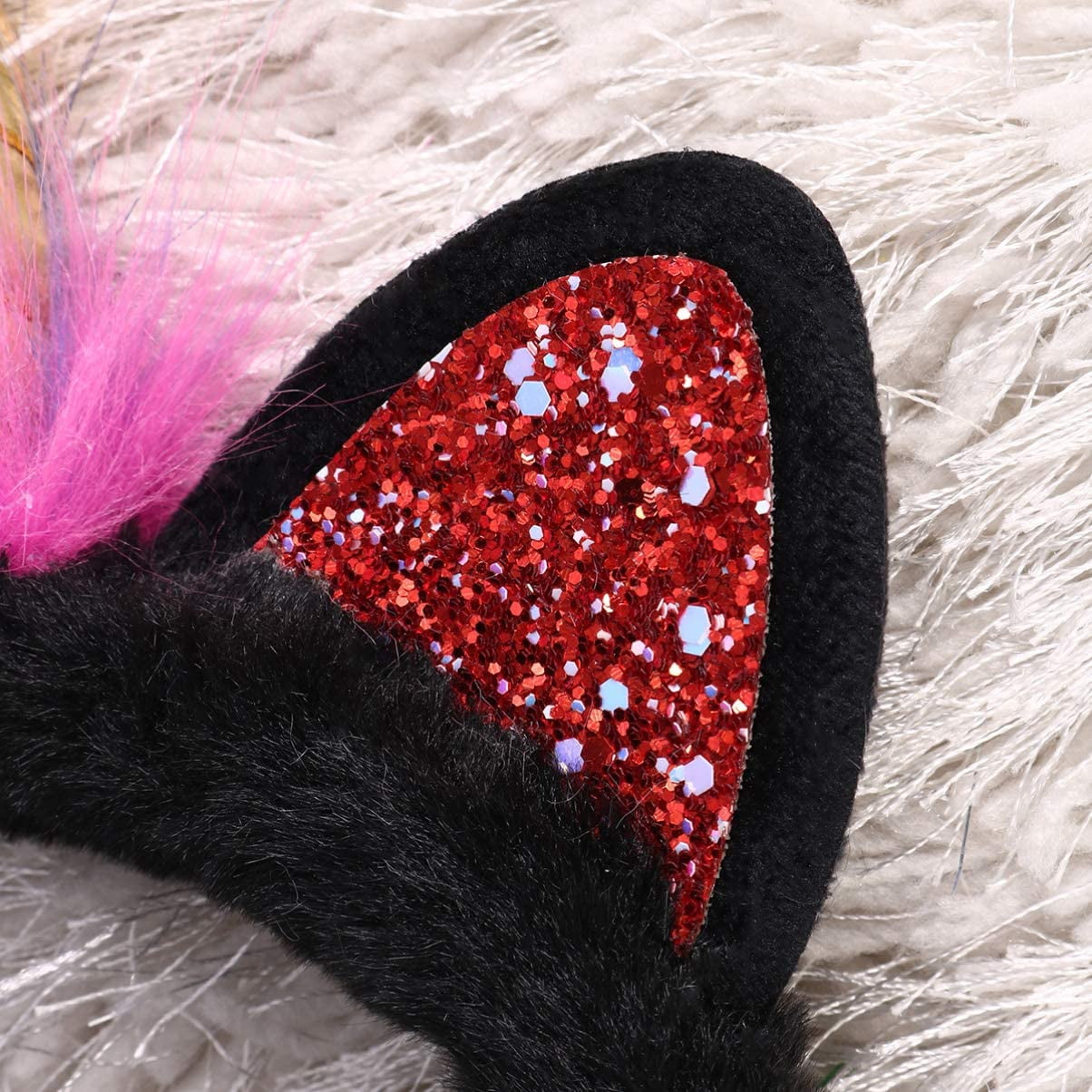 Cache-oreilles Licorne En Peluche Douce - Pour Filles, Femmes - Hiver, Vent, Froid - Accessoire Déguisement Ou Quotidien - 4
