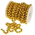 thumbnail image 3 of simhoa 10mm Round Pearls Strands Garland Spool Beads Craft Wedding Decor 10m - Gold, 3 of 8