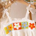 thumbnail image 5 of KPOPLK 2Pcs Toddler Baby Girls Summer Clothes Outfits Bow Detail Print Camisole Tops and Casual Ruffle Hem Shorts Girl for 6M 12M 18M to 6 Years(2-3 Years,Beige), 5 of 7