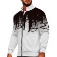thumbnail image 1 of Hombres moda casual 3D impresión digital deportes cardigan manga larga blusa abrigo Fridja po4998, 1 of 3
