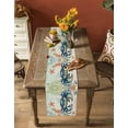 thumbnail image 5 of Blue Coastal Crab Table Runner 70 Inches, Nautical Beach Coral Starfish Bed Runner Dresser Scarves Tabletop for Indoor Outdoor Parties/Ceremony/Banquet, 13" x 70", 5 of 8