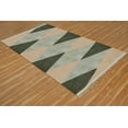 thumbnail image 4 of Casavani - 10'x10' Square Area Rugs for Living Room & Dining Room Handblock Printed Green Cotton Dhurrie, 4 of 7