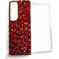thumbnail image 2 of Case for Galaxy Z Fold 4,Galaxy Z Fold 4 5G Case,3D Handmade Sparkle Stunning Stones Crystal Diamond Bling Glitter Phone Case for Samsung Galaxy Z Fold 4 5G,2022 (Red), 2 of 6