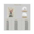 thumbnail image 4 of WFSposter Retro Bunny Rabbit Canvas Wall Art Country Animal Painting Cute Rabbit with Garland Wall Décor Home Artwork for Nursery Decor Bathroom Bedroom Kitchen Kid's Room Decoration 12x16in Framed, 4 of 8