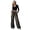 Coffee*, variant on RUTAYY Women's Wide Leg Pants Leopard Print Elastic Drawstring High Waist Side Pockets Loose Streetwear Trousers Coffee