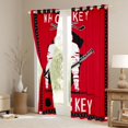 thumbnail image 3 of Homewish Ice Hockey Lover Black Out Curtains,Sport City Curtains Pack of 2 (42x63 Each),White Red Black Bedroom Curtains For Boys,Ultra Soft Bedroom Decorative, 3 of 6