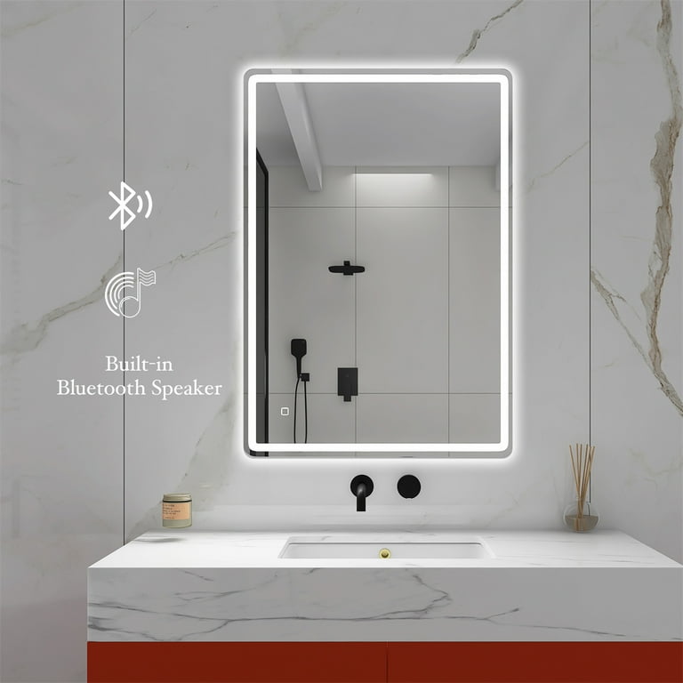LED Bathroom Smart Vanity Mirror Wall Mounted Rectangular