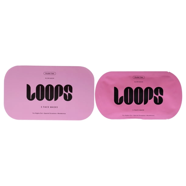 Mascarilla Double Take Glow de Loops para mujeres - Mascarilla de 5 piezas