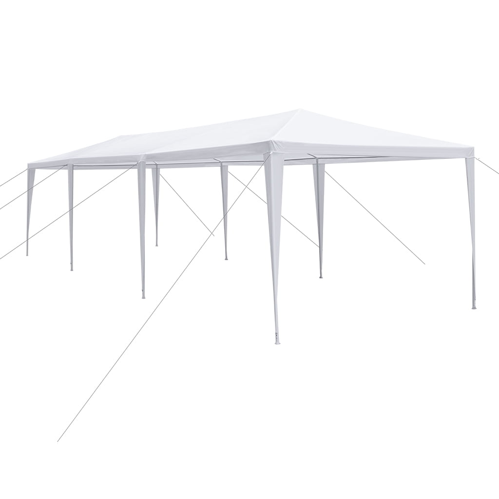 Party Tent Canopy 29.5×9.8 ft, LANGRIA Wedding Tent with Canopy, 4 Removable Sidewalls, 8 Windows, White Tents for Outdoor Events Catering Carport, White