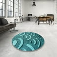 thumbnail image 3 of Ahgly Company Indoor Rectangle Patterned Dark Turquoise Green Area Rugs, 8' x 12', 3 of 6