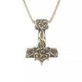 thumbnail image 2 of K-KED Stainless Steel Mjolnir Thor Hammer Pendant Necklace Nordic Viking Jewelry-Gold, 2 of 6