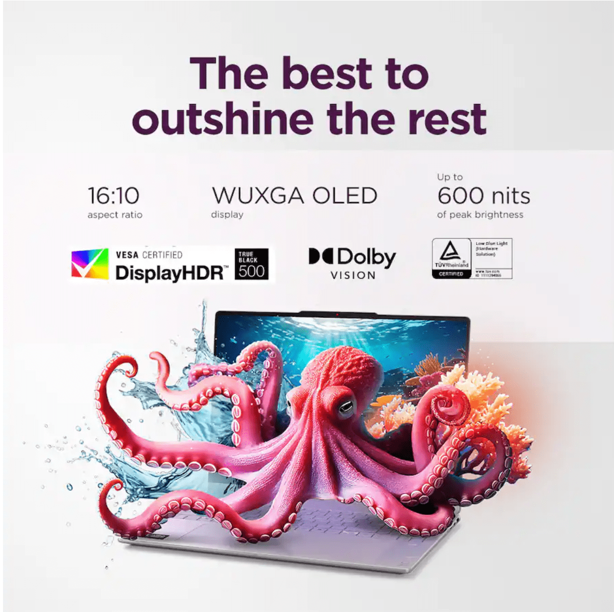 Lenovo Yoga 7 2-in-1 Copilot+ AI PC Laptop | 14" WUXGA OLED Touch (100% DCI-P3, 600Nits) | AMD Ryzen AI 5 340 | 16GB DDR5 512GB SSD | for Creator Business Professional Win11 w/Stylus Pen