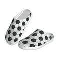 thumbnail image 2 of Haiem Soccer Print Women's Fuzzy Memory Foam House Slipper Cozy Home Footwear Non-slip Winter Slippers-39/40, 2 of 7