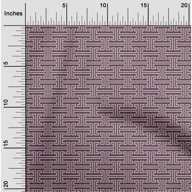 oneOone Cotton Flex Fabric Greek Key Geometric Print Sewing Fabric BTY 40 Inches Wide