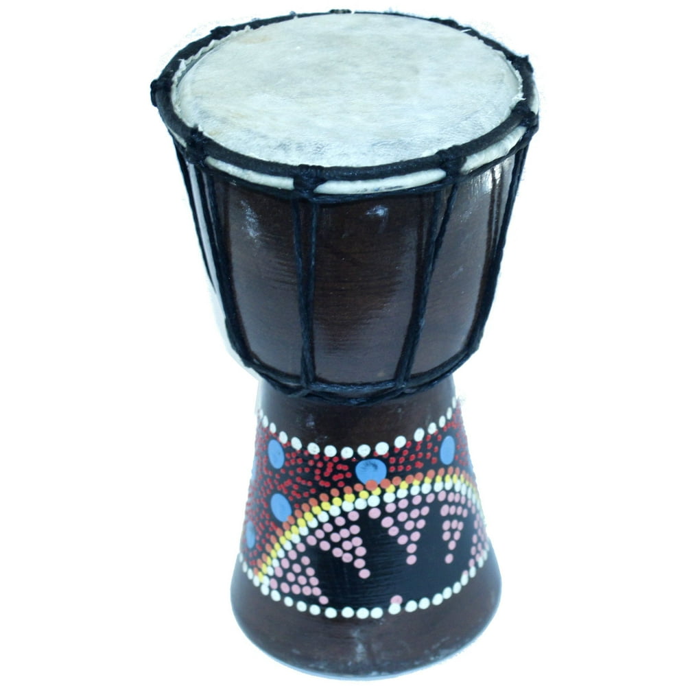 Djembe or Jembe Drum With colored dots from Jerusalem - Small (19cm or ...