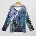 thumbnail image 3 of Valorant Omen Womens T Shirts V Neck Long Sleeve Tops Causal Loose Summer T-Shirts S, 3 of 7