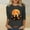 004 Black, variant on Women Halloween Top Pumpkin/Black Cat/Witch Hat/Moon/Skeleton/Black Crow/Spiderweb Halloween Graphic 3/4 Sleeve T-shirt