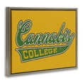 thumbnail image 4 of Stupell Industries Cannabis College Varsity Novelty & Humor Painting Brown Floater Framed Canvas Art Print Wall Art, 31 x 25, 4 of 10