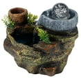 thumbnail image 3 of Desktop Fountain LED Tabletop Fountain DIY Plants Micro Landscape For Office Decoration Easy To Install And Use, 3 of 8