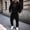 Black, variant on Mens Sweatsuits 2 Piece with Multiple Pockets Casual Fashion Long Sleeve Drawstring Hoodie and Sweatpants Outfits Set Black L
