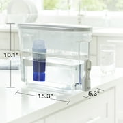 PUR 30-Cup Water Filter Dispenser System, W 15.3 x H 10.1 x L 5.3, White/Blue, DS1810ZA