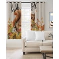 thumbnail image 2 of Hello Fall Blackout Curtains for Bedroom/Living Room, Thermal Insulated Kitchen Curtains, Rustic Squirrel Sunflower Thanksgiving Grommet Darkening Window Treatment Drapes 52"x84"x2, 2 of 8