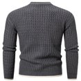 thumbnail image 3 of JTieacloth Loose Fit Cardigan Sweaters Men's Autumn And Winter Crew Neck Pullover Sweater(Gray), 3 of 3