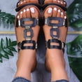 thumbnail image 4 of Women Slippers Flat Heel Open Toe Slip-on Slides Slippers Women's Casual Outdoor Indoor Comfortable Sandals Shoes, 4 of 8
