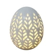 thumbnail image 3 of Handmade Hollowed-Out LED Ceramic Eggs - White Porcelain Easter LED Lamps, Fillable Festive Decor Gifts, Battery-Operated Lights for Easter & Spring Celebrations, 1pc, 3 of 8